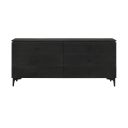 The appearance of Legend Black Glaze Ash Veneer 6 Drawer Dresser with Metal Legs designed by Armen Living in the modern / contemporary interior design. This black piece of furniture was selected by 1StopBedrooms from Legend Collection to add a touch of cosiness and style into your home. Sku: LCLEDRBL. Material: MDF.