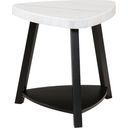 The appearance of Lena White Marble End Table designed by Picket House in the modern / contemporary interior design. This white and black piece of furniture  was selected by 1StopBedrooms from Lena Collection to add a touch of cosiness and style into your home. Sku: CTN100ETE. Material: Wood.