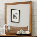 The appearance of Lennart Oak Rectangular Mirror designed by Furniture of America in the transitional interior design. This oak piece of furniture was selected by 1StopBedrooms from Lennart Collection to add a touch of cosiness and style into your home. Sku: CM7386A-M. Material: Wood.