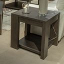 The appearance of Lennox Hill End Table In Bark designed by Liberty in the transitional interior design. This bark piece of furniture was selected by 1StopBedrooms from Lennox Hill Collection to add a touch of cosiness and style into your home. Sku: 201-OT1020. Material: Solid Rubberwood.