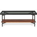 The appearance of Lennox Rectangular Coffee Table In Rosewood designed by Riverside Furniture in the modern / contemporary interior design. This rosewood piece of furniture  was selected by 1StopBedrooms from Lennox Collection to add a touch of cosiness and style into your home. Sku: 31502. Material: Metal.