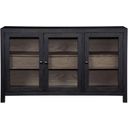 The appearance of Lenston Black And Gray Short Accent Cabinet designed by Signature Design by Ashley in the transitional interior design. This black and gray piece of furniture was selected by 1StopBedrooms from Lenston Collection to add a touch of cosiness and style into your home. Sku: A4000508. Material: Glass.