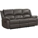 The appearance of Letha Sofa In Gray designed by Furniture of America in the transitional interior design. This gray piece of furniture was selected by 1StopBedrooms from Letha Collection to add a touch of cosiness and style into your home. Sku: NX6008GY-SF. Material: Leather.