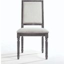 The appearance of Leventis Cream Linen Side Chair Set of 2 designed by ACME in the transitional interior design. This gray piece of furniture was selected by 1StopBedrooms from Leventis Collection to add a touch of cosiness and style into your home. Sku: 66182. Material: Fabric.