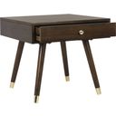 The appearance of Levinson Brown Gold Cap End Table designed by Safavieh in the modern / contemporary interior design. This brown and gold piece of furniture  was selected by 1StopBedrooms from Levinson Collection to add a touch of cosiness and style into your home. Sku: FOX6305A. Material: Brass.