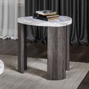 The appearance of Levis Triangle End Table In Gray designed by Furniture of America in the modern / contemporary interior design. This gray piece of furniture  was selected by 1StopBedrooms from Levis Collection to add a touch of cosiness and style into your home. Sku: FM44006GY-E. Material: Paper.