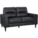 The appearance of Lewes Leather Loveseat In Black designed by Homelegance in the modern / contemporary interior design. This black piece of furniture was selected by 1StopBedrooms from Lewes Collection to add a touch of cosiness and style into your home. Sku: 8566BLK-2. Material: Faux Leather.