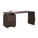 Lewis Desk In Dark Brown and Brass