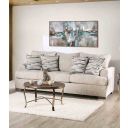 The appearance of Leytonstone Sofa In Cream designed by Furniture of America in the transitional interior design. This cream piece of furniture  was selected by 1StopBedrooms from Leytonstone Collection to add a touch of cosiness and style into your home. Sku: SM1209-SF. Material: Fabric.