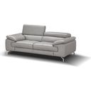 The appearance of Liam Grey Leather Loveseat designed by J&M in the modern / contemporary interior design. This gray piece of furniture was selected by 1StopBedrooms from Liam Collection to add a touch of cosiness and style into your home. Sku: 18758-L. Material: Leather.