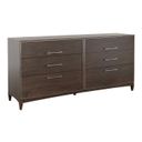 Libby Langdon Farley Six Drawer Dresser In Smoked Stone