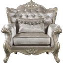 The appearance of Libertee Chair with Pillow In Beige and Champagne designed by ACME in the transitional interior design. This beige and champagne piece of furniture  was selected by 1StopBedrooms from Libertee Collection to add a touch of cosiness and style into your home. Sku: LV03822. Material: Wood.
