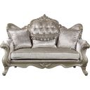 The appearance of Libertee Loveseat with 3 Pillows In Beige and Champagne designed by ACME in the transitional interior design. This beige and champagne piece of furniture  was selected by 1StopBedrooms from Libertee Collection to add a touch of cosiness and style into your home. Sku: LV03821. Material: Wood.