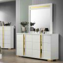 Lillestrom Dresser In White and Gold