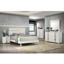 Lillestrom Twin Bed In White and Gold