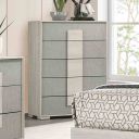 Lincolt Chest In White Wash and Stone Gray