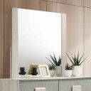 Lincolt Mirror In White Wash and Stone Gray
