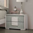Lincolt Nightstand In White Wash and Stone Gray