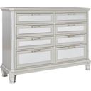The appearance of Lindenfield Silver Dresser designed by Signature Design by Ashley in the modern / contemporary interior design. This silver piece of furniture was selected by 1StopBedrooms from Lindenfield Collection to add a touch of cosiness and style into your home. Sku: B758-31. Material: Glass.