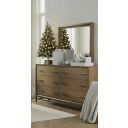 The appearance of Lindon Double Drawer Dresser designed by Magnussen in the traditional interior design. This brown piece of furniture was selected by 1StopBedrooms from Lindon Collection to add a touch of cosiness and style into your home. Sku: B5570-22. Material: Oak Veneer.