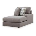 The appearance of Lindon RAF Corner Chaise In Smoke designed by Signature Design by Ashley in the modern / contemporary interior design. This smoke piece of furniture was selected by 1StopBedrooms from Lindon Collection to add a touch of cosiness and style into your home. Sku: 8470417. Material: Performance Fabric.