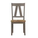 The appearance of Lindsey Farm Gray and Sandstone Splat Back Side Chair set of 2 designed by Liberty in the transitional interior design. This gray piece of furniture was selected by 1StopBedrooms from Lindsey Farm Collection to add a touch of cosiness and style into your home. Sku: 62-C2500S. Material: Wood.
