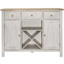The appearance of Lindsey Farm Server In White designed by Liberty in the country / farmhouse interior design. This white piece of furniture was selected by 1StopBedrooms from Lindsey Farm Collection to add a touch of cosiness and style into your home. Sku: 62WH-SR4836. Material: Rubberwood.