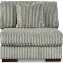 The appearance of Lindyn Armless Chair In Fog designed by Signature Design by Ashley in the modern / contemporary interior design. This fog piece of furniture  was selected by 1StopBedrooms from Lindyn Collection to add a touch of cosiness and style into your home. Sku: 2110546. Material: Fabric.