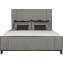 The appearance of Linea Queen Panel Bed with Upholstered Headboard and Footboard in Cerused Charcoal Finish designed by Bernhardt in the modern / contemporary interior design. This cerused charcoal piece of furniture  was selected by 1StopBedrooms from Linea Collection to add a touch of cosiness and style into your home. Sku: 384FR1B;384H61B. Bed Type: Panel Bed. Material: Fabric. Bed Size: Queen.