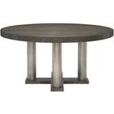The appearance of Linea Round Dining Table designed by Bernhardt in the modern / contemporary interior design. This cerused charcoal/textured graphite metal piece of furniture  was selected by 1StopBedrooms from Linea Collection to add a touch of cosiness and style into your home. Sku: 384272B;384273B. Table Top Shape: Round. Material: Aluminum. Size: 60".