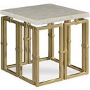 The appearance of Links Chairside Table In Antique Brass designed by Century Furniture in the modern / contemporary interior design. This antique brass piece of furniture was selected by 1StopBedrooms from Grand Tour Furniture Collection to add a touch of cosiness and style into your home. Sku: SF5987. Material: Stone.