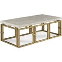 The appearance of Links Small Cocktail Table In Antique Brass designed by Century Furniture in the modern / contemporary interior design. This antique brass piece of furniture was selected by 1StopBedrooms from Grand Tour Furniture Collection to add a touch of cosiness and style into your home. Sku: SF5986. Material: Stone.