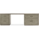 The appearance of Linville Falls 96 Inch Desk With Small File And Lateral File designed by Hooker in the transitional interior design. This medium wood piece of furniture  was selected by 1StopBedrooms from Linville Falls Collection to add a touch of cosiness and style into your home. Sku: 6150-10096-85;6150-10416-85;6150-10466-85. Material: Oak Veneer.
