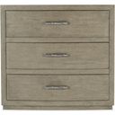 The appearance of Linville Falls Ashford Three Drawer Nightstand designed by Hooker in the transitional interior design. This medium wood piece of furniture was selected by 1StopBedrooms from Linville Falls Collection to add a touch of cosiness and style into your home. Sku: 6150-90216-85. Material: Oak Veneer.