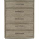 The appearance of Linville Falls Pisgah Five Drawer Chest designed by Hooker in the transitional interior design. This medium wood piece of furniture was selected by 1StopBedrooms from Linville Falls Collection to add a touch of cosiness and style into your home. Sku: 6150-90010-85. Material: Oak Veneer.