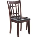The appearance of Lavon Padded Dining Side Chairs Espresso and Black Set of 2 designed by Coaster in the transitional interior design. This espresso piece of furniture was selected by 1StopBedrooms from Lavon Collection to add a touch of cosiness and style into your home. Sku: 102672. Material: Wood.