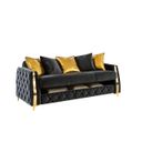 Lippa Sofa In Black and Gold