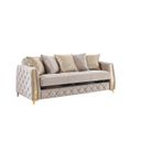 Lippa Sofa In Taupe and Gold