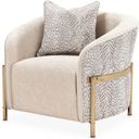 The appearance of Lisbon Chair In Opal Gold designed by Michael Amini in the transitional interior design. This opal gold piece of furniture  was selected by 1StopBedrooms from Lisbon Collection to add a touch of cosiness and style into your home. Sku: LFR-LSBN835-OPL-806. Material: Metal.