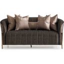 The appearance of Lisbon Loveseat In Onyx Gold designed by Michael Amini in the transitional interior design. This onyx gold piece of furniture was selected by 1StopBedrooms from Lisbon Collection to add a touch of cosiness and style into your home. Sku: LFR-LSBN825-ONX-806. Material: Metal.
