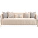 The appearance of Lisbon Sofa In Opal Gold designed by Michael Amini in the transitional interior design. This opal gold piece of furniture  was selected by 1StopBedrooms from Lisbon Collection to add a touch of cosiness and style into your home. Sku: LFR-LSBN815-OPL-806. Material: Metal.