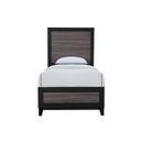 Lisbon Twin Bed In Gray and Black