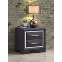 The appearance of Liverpool Nightstand In Black designed by Glory in the modern / contemporary interior design. This black piece of furniture was selected by 1StopBedrooms from Liverpool Collection to add a touch of cosiness and style into your home. Sku: G01600-N. Material: Wood Veneer.