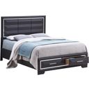 The appearance of Liverpool Storage Queen Bed In Black designed by Glory in the modern / contemporary interior design. This black piece of furniture was selected by 1StopBedrooms from Liverpool Collection to add a touch of cosiness and style into your home. Sku: G01600B-QB Box 1;G01600B-QB Box 2;G01600B-QB Box 3. Bed Type: Storage Bed. Bed Size: Queen. Material: Wood Veneer.