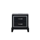 Livingston 2 Drawer Nightstand with AC/USB Outlets In Black