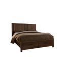 Lodge and Loft King Radius Poster Bed with Footboard Storage In Dark Oak