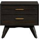 The appearance of Loft Acacia Drawer Nightstand designed by Armen Living in the transitional interior design. This brown piece of furniture was selected by 1StopBedrooms from Loft Collection to add a touch of cosiness and style into your home. Sku: LCLFLABR. Material: Wood.
