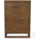 The appearance of Lofton 5 Drawer Chest designed by Steve Silver in the transitional interior design. This mocha piece of furniture  was selected by 1StopBedrooms from Lofton Collection to add a touch of cosiness and style into your home. Sku: LF900C. Material: MDF.