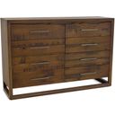 The appearance of Lofton Eight Drawer Dresser designed by Steve Silver in the transitional interior design. This mocha piece of furniture  was selected by 1StopBedrooms from Lofton Collection to add a touch of cosiness and style into your home. Sku: LF900DR. Material: MDF.