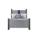 Logan Full Bed with LED and Speakers In Silver